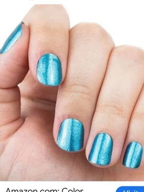 Color Street Nail Strips SPACE CASE teal sparkly color FMS115 16pcs NIP